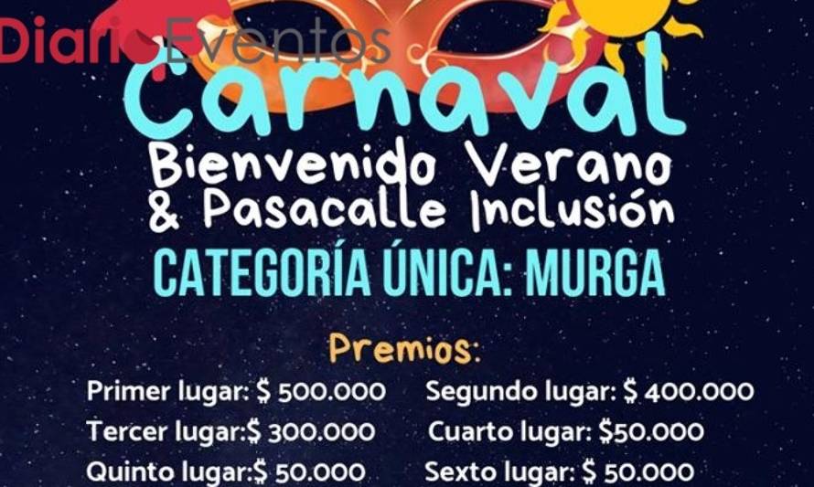 Lanco: Este jueves 19 vence el plazo para inscribirse en el carnaval" Bienvenido Verano"