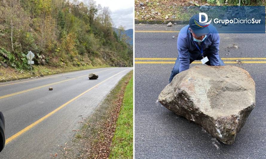 Ruta Futrono-Llifén: Reportan caída de rocas en Caunahue