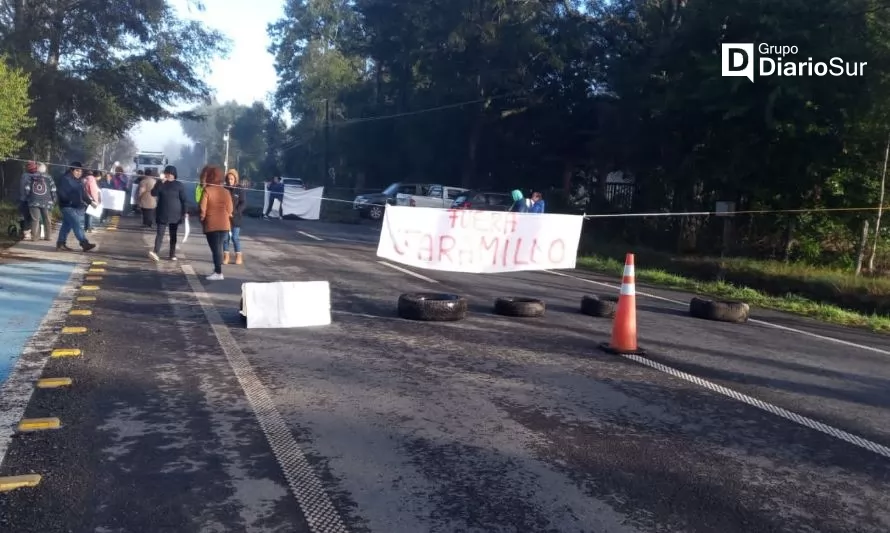 Manifestantes cortaron carretera en Panguipulli