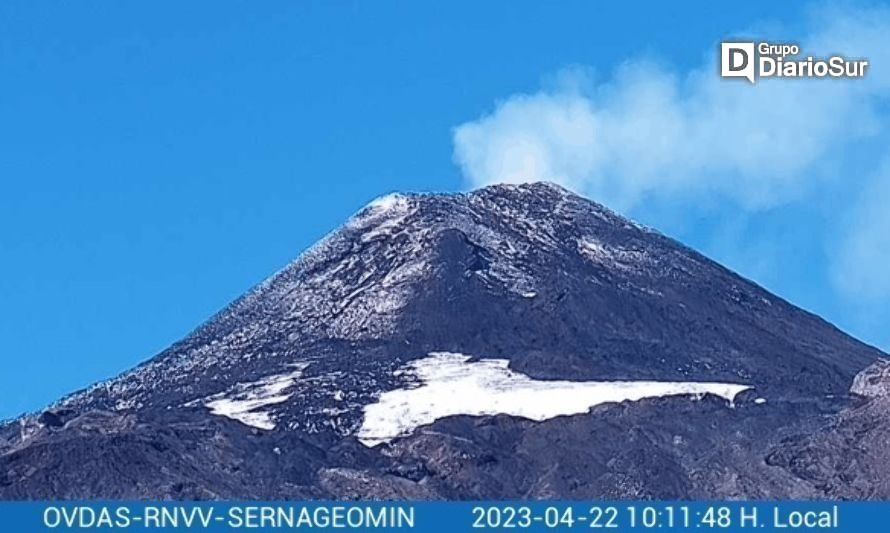 Se mantiene alerta amarilla por actividad del volcán Villarrica