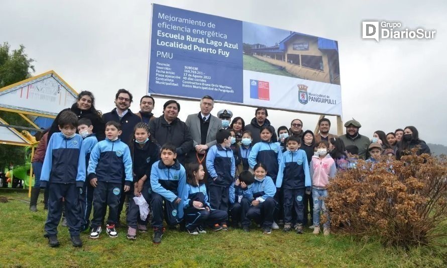 Inician proyecto de mejoramiento de infraestructura en Escuela Lago Azul de Puerto Fuy