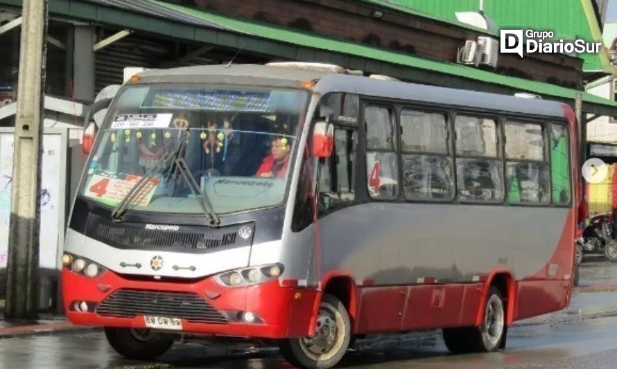 Valdivia: microbuses de la línea 4 no podrán circular por tramo de sector Las Gaviotas